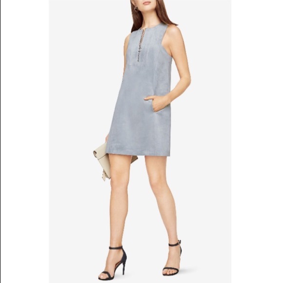 NWT BCBGMaxAzria Jamy Faux Suede Tank Mini Dress - Picture 2 of 14